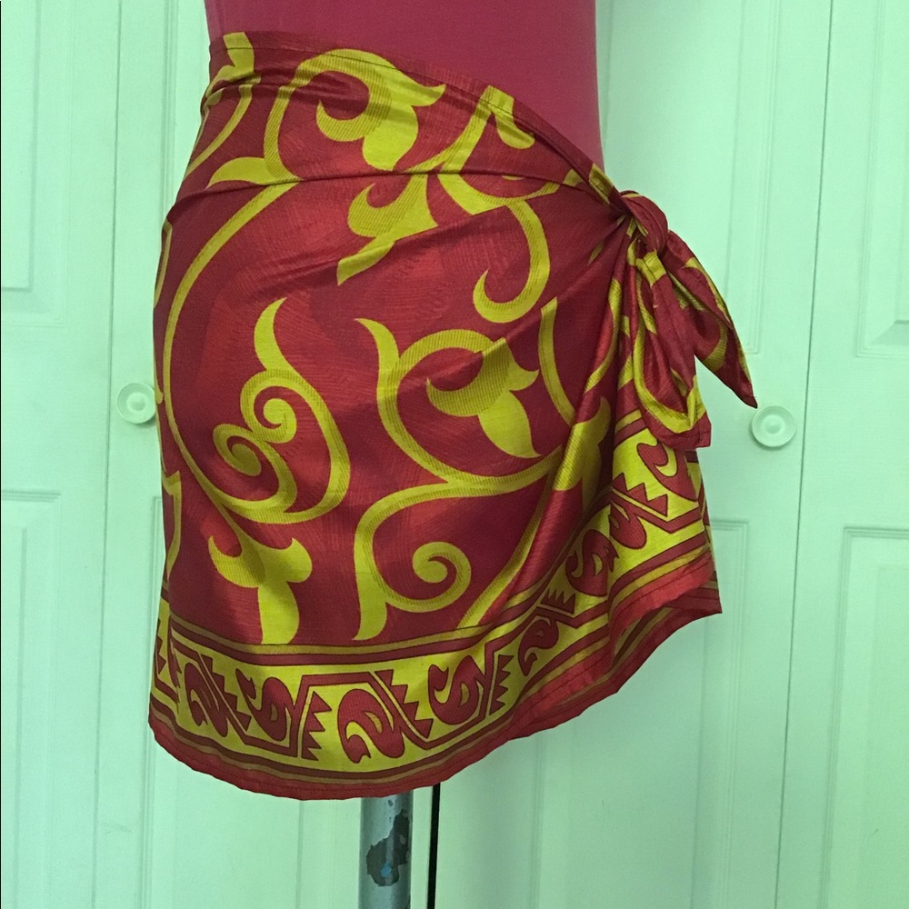 NWOT Handmade Mini Style Sarong made from Vintage Sari